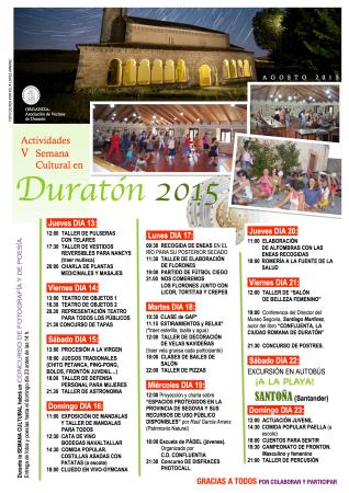Imagen Del 13 al 23 de agosto, participa en las actividades de la V Semana Cultural de Duratón