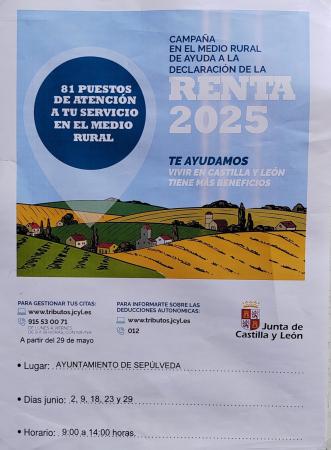 Imagen Campaña en el medio rural de ayuda a la declaración de la renta 2025.
