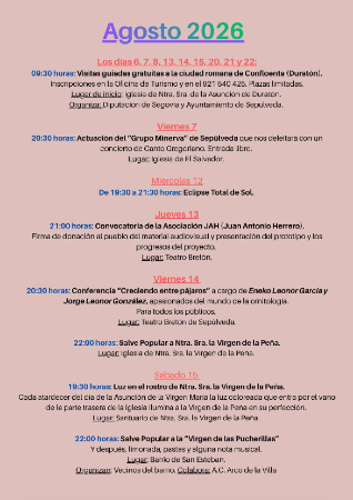 Imagen Programación agosto 26